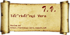 Tárkányi Vera névjegykártya